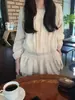 2026 Primavera Temprana y Otoño Nuevo Estilo Coreano Ins Elegante Vestido Mini de Manga Larga con Lazo en la Cintura Falda Corta Ropa de Mujer