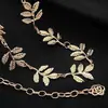 Cadena de Cintura Exquisita de Aleación de Oro con Forma de Hoja Europea y Americana para Mujer, Cinturón Metálico para Ropa, Cadena de Cintura Simple y de Moda, Decoración de Cintura de Comercio Exterior