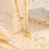 Mini Corrente de Titânio para Clavícula como Presente para Mulheres, Colar de Coração Galvanizado Estilo Coreano Não Desbota Leve Luxo, Atacado de Fábrica de Nicho