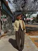 Comercio Exterior Transfronterizo Aliexpress Estilo Europeo y Americano Primavera y Otoño Nueva Moda para Mujer Chaqueta Cardigan de Punto de Cuello Alto