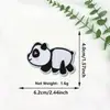 Parche de Tela Bordado de Panda Nuevo del Fabricante, Abanico de Juncos, Decoración de Hoja de Bambú, Parche para Bolsa, Sombrero, Parche de Bordado para Ropa al por Mayor