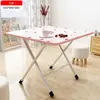 Mesa Plegable para Uso Doméstico, Mesa de Comedor para Viviendas de Alquiler, Mesa Pequeña para Comer en Apartamentos de Alquiler, Dormitorio, Mesa Portátil para Exteriores, Mesa Cuadrada Simple para Montar Puestos
