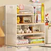 Estante de mesa, prateleira de armazenamento de mesa de estudo multicamadas, porta-livros e livros ilustrados infantis de grande capacidade