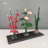 Decoración de Plato de Sashimi, Guarnición de Plato Frío para Catering de Hotel, Decoraciones de Flores y Hierbas de Plástico para Platos, Adornos Pequeños, Flor de Ciruelo de Invierno