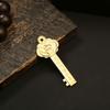 Colgante de llave de oro Ruyi del zodiaco de latón para hombre y mujer, llavero de coche, bolso, colgante, artesanía de cobre, colgante
