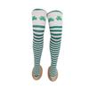 Calcetines del Festival Irlandés patrón de trébol calcetines largos a rayas calcetines largos para fiesta de festival en stock
