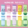 Nuevos Calcetines Antideslizantes para Niños Primavera y Otoño Calcetines de Media Pantorrilla Calcetines Lisos para Niños Clase A Primavera y Otoño Calcetines de Suelo para Interiores con Puntos de Gel