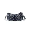 Bolso retro de mezclilla estilo Hong Kong, nueva colección principios de otoño 2026, bolso de hombro casual para mujer estilo ropa de trabajo, bolso cruzado moderno y elegante