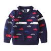 Ropa de otoño e invierno para niños al por mayor suéter infantil niño estampado completo coche camiseta base para bebé acolchada invierno primera generación de moda