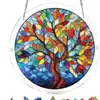Apanhador de Luz de Quebra-Cabeça Acrílico Transfronteiriço 83 Peças Decoração para Pendurar na Janela de Casa e Decoração de Jardim Enfeites Coloridos de Vidro para Pendurar