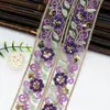 Bordado de Renda com 4cm de Largura Acessórios de Renda para Roupas Infantis Estilo Étnico Lantejoulas Roupas Estilo Chinês Acessórios para Decote DIY Feito à Mão