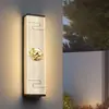 Luminária de Parede Externa Minimalista Moderna, Luminária de Parede Externa à Prova d'Água para Jardim de Villa, Luminária de Parede Longa em Tira em Ambos os Lados da Entrada, Luminária de Paisagem