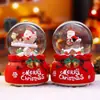 Adorno de Escritorio Bola de Cristal con Trineo de Santa Claus Transfronterizo Creativo Decoración Navideña Bola de Agua Luminosa Regalo para Niñas