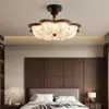 Luz de Teto para Quarto Flor de Tecido Criativa Formato Esférico Proteção Ocular Espectral Completa Através de Arco Quarto Infantil Quarto Principal Sala de Estudo Luz Ferro