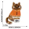 Patche de Bordado Autoadesivo de Gatinho Desenho Animado Fofo e Divertido para DIY em Copo de Água, Acessórios de Roupa, Mala, Tecido para Bordado