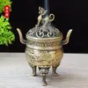 Venta al por mayor de fábrica Quemador de incienso de tres patas con diseño de nube Kirin, Pixiu, Elefante auspicioso, Quemador para atraer la riqueza, Quemador Feng Shui, Adornos decorativos, Artesanías
