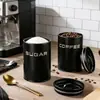 Pote de Armazenamento de Grãos de Café, Chá e Açúcar Estilo Nórdico Pote de Armazenamento de Grãos de Café Pote de Chá Pote de Açúcar Pote de Armazenamento Selado à Prova de Umidade