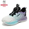 Zapatos infantiles Babudou, zapatillas deportivas para niñas, nuevos zapatos de running impermeables de cuero para otoño e invierno 2026 para niñas con hebilla giratoria