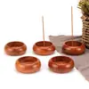 Suporte Criativo de Incenso Poroso de Jacarandá Mini Queimador de Incenso de Madeira Base para Incenso Queimador de Incenso de Madeira Sólida de Latão