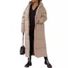 Spot Exportación Transfronteriza 2024 Amazon Color Puro Algodón Manga Larga Con Capucha Ropa Exterior para Mujer Ropa Exterior Larga de Algodón M4J114