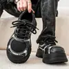 Zapatos Derby para Hombre con Suelas Gruesas para Primavera y Otoño, Nuevos Zapatos Casuales de Cuero que Aumentan la Altura, Zapatos para Hombre de Estilo Británico de Moda