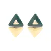 E15209 Pendientes de Resina Plegada con Forma de Lágrima Retro Transfronterizos, Pendientes Versátiles Multicolores de Estilo Francés de Moda para Mujer