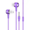 Venta Directa de Fábrica de Auriculares de Colores Dulces, Auriculares Mp3 de Cable de Cristal In-Ear, Auriculares de Enchufe Directo para Computadoras y Teléfonos Móviles