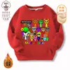 Caixa de Ritmo Sprunki Jogo Musical Periférico Roupas Crianças Moletom Algodão e Lã Casual Top 9