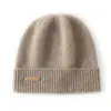Gorro de Cachemira para Mujer Cachemira Pura Otoño e Invierno Nuevo Versátil a Prueba de Frío Protección para los Oídos Gorro Tejido Gorro para el Frío al Aire Libre