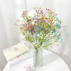 Decoración de boda de gipsófila artificial de 4 ramas flor falsa tallo único ramo de plástico decoración floral para el hogar gipsófila
