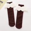 Primavera Otoño e Invierno Calcetines Apilables para Niños Coreanos Creativos Lindos para Niña Color Sólido Alas Calcetines Medios para Bebé Niños Calcetines de Princesa