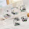 Fofo Panda Óleo Fute Garrafa Decorações de Mesa Acessórios Chaveiro Acrílico Pingente de Bolsa Pequeno Presente Atacado