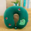 Almohada de Dibujos Animados en Forma de U Transfronteriza para Oficina, Escuela, Siesta, Protección del Cuello, Conducir, Viajes, Almohada Portátil para Avión, Logo Personalizado