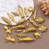 Pingente de Peixe Koi em Aço Inoxidável Oceano Criativo Excedente Anual Pequeno Pingente Pulseira DIY Colar Acessórios de Joias Material