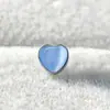Liga de Titânio F136 0,9x 4mm Pedra Natural Olho de Tigre Joia para Piercing Stud de Lábio Stud de Orelha Stud de Língua Piercing