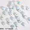 Cuentas Sueltas de Cerámica Estilo Ins Azul Sal Marina Lindas de Dibujos Animados con Agujeros para Pulseras y Pendientes Hechos a Mano de Bricolaje Accesorios Venta al por Mayor