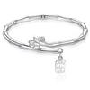 Nueva pulsera abierta de bambú y loto estilo chino para mujer, pulsera de seguridad colgante moderna estilo nacional retro ins para novias