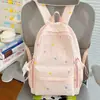 Mochila bordada nueva estilo coreano de estrella y luna, bolsa escolar simple con múltiples compartimentos, mochila casual para estudiante y viajero