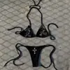 2026 Nuevo Bikini Sexy de Dos Piezas con Estampado para Mujer, Estilo Europeo y Americano, Ropa para Fiesta en la Playa de Verano