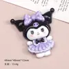 Accesorios de Resina DIY de Dibujos Animados Joyería Negro Morado Xiaoluo Pegamento Crema Horquilla Carcasa de Teléfono Móvil Hebilla de Zapato Llavero Colgante con