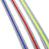Venta directa de fábrica de correas para mascotas de colores con base gris, tiras reflectantes intercolor de 2 mm, cincha tipo arnés de imitación de nailon