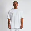Nova Camiseta Esportiva Fitness Manga Curta Tamanho Grande Estilo Hip-Hop Europeu e Americano da Amazon Masculina para Corrida Casual Exercício Dropshipping