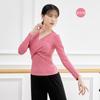 Oferta de Liquidação ~ Vestido de Dança Clássica de Outono e Inverno Top Francês Clavícula Elegante Feminino Ajuste Slim Torcido Cruzado Decote V