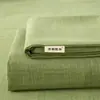 Sábana de Algodón Grueso Antiguo Algodón Engrosado Cama Cama Individual Doble Dormitorio de Estudiantes Algodón Sábana Cubrecama Funda de Almohada Juego de Tres Piezas