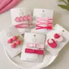 2024 Nuevo Pasador de Amor para el Cabello para Mujer Lindo Rosa Lateral Pinza para Flequillo Pequeño Adorno para la Cabeza Pasador Dopamina