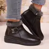 Sapatos Casuais Planos de Algodão Confortáveis para Mulheres, Adequados para Uso ao Ar Livre, Nova Moda Versátil Antiderrapante Confortáveis Sapatos de Algodão para Mulheres, Outono e Inverno 2025