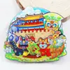 Serie YunnanAtracciones Culturales y Creativas ÚnicasXishuangbannaCiudad TurísticaSouvenirImanes de Refrigerador de Madera