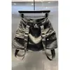 2025 Nova Saia Jeans Cargo de Cintura Alta Estilosa com Bolsos Redutora de Idade Linha A Verão Larga Feminina Saia Meia Hot Girl