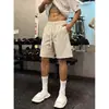 2026 Verano Talla Grande Rectos Casuales Frescos Seda de Hielo Secado Rápido Transpirables Desestructurados Patchwork Corte Oblicuo Pantalones Cortos para Hombre DK