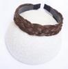 Diadema con trenza espiga de pescado Kony Wig para mujer, Clip para el pelo trenzado que aumenta la altura, Nuevo estilo 2025